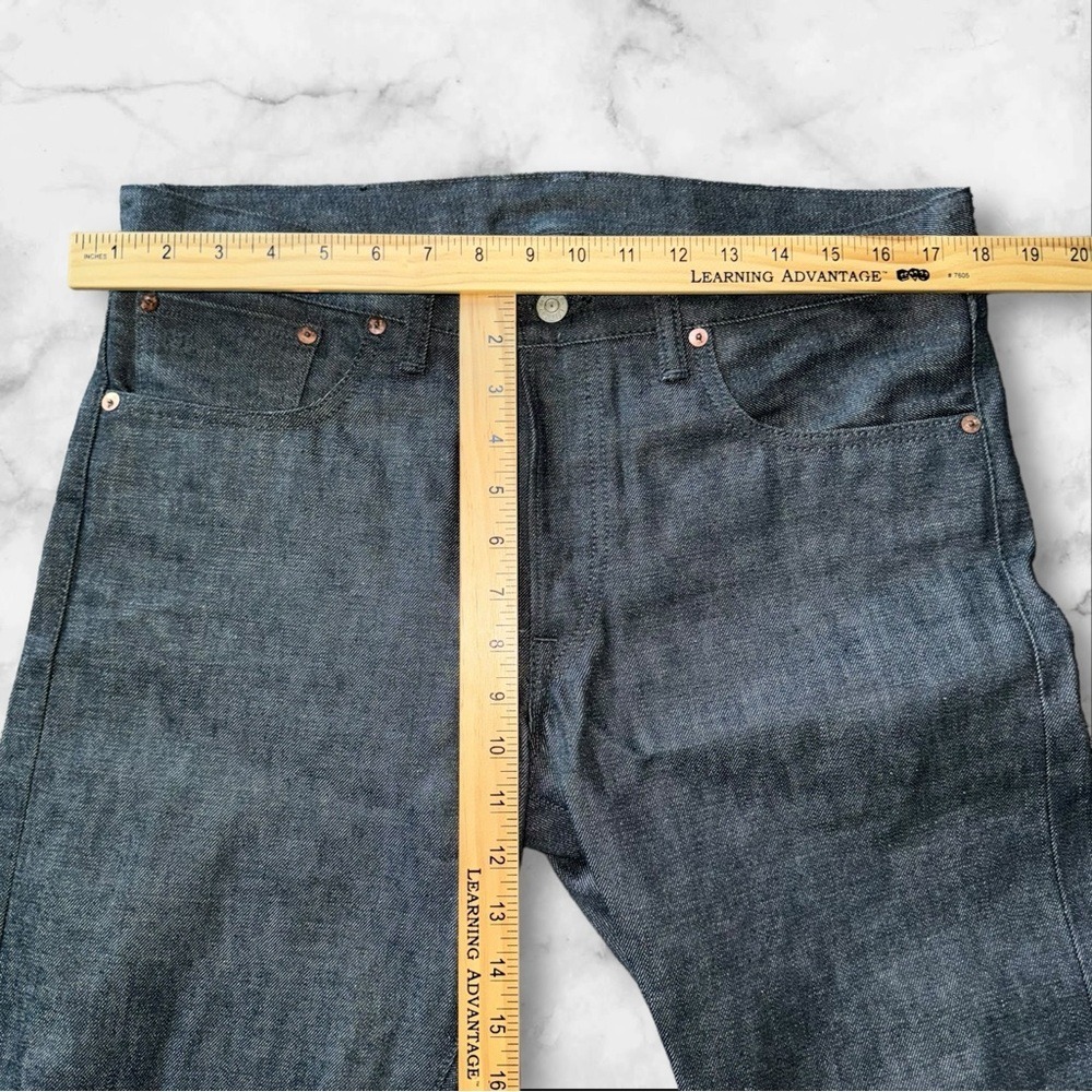 EUC RRL Selvedge Japanese Denim Jeans Grey Men Size 31w 34l Black Label Slim Fit - Picture 7 of 11